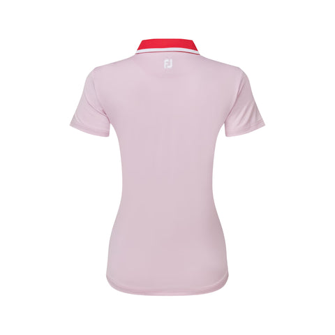 Lisle-Poloshirt im Farbblockdesign für Damen