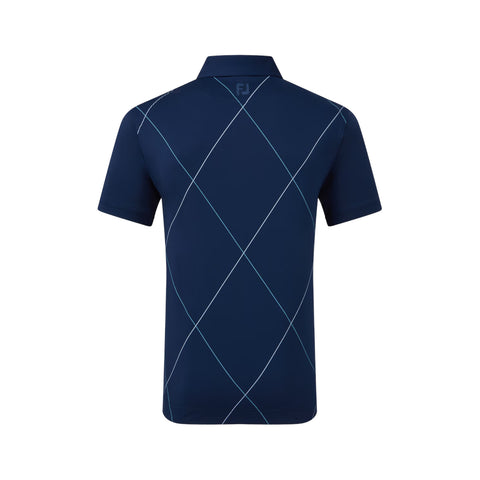 Lisle-Poloshirt mit Raker-Print