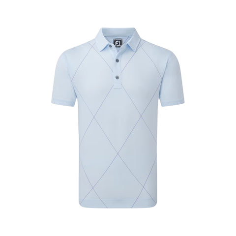 Lisle-Poloshirt mit Raker-Print